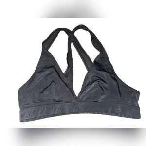 Monki Size Large Black Racerback Sports Bra